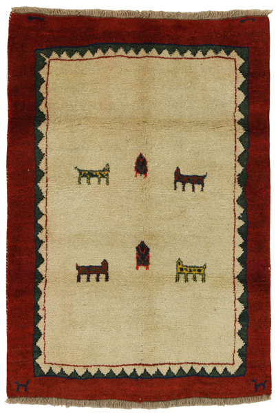 Gabbeh - Qashqai Персийски връзван килим 140x96