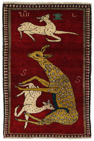 Gabbeh - Qashqai Персийски връзван килим 140x91