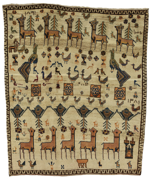 Gabbeh - Qashqai Персийски връзван килим 197x164