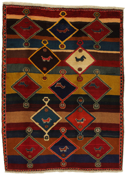 Gabbeh - Qashqai Персийски връзван килим 172x127