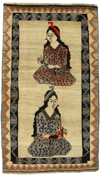 Gabbeh - Qashqai Персийски връзван килим 203x117