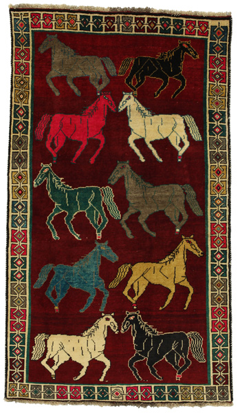 Gabbeh - Qashqai Персийски връзван килим 223x129