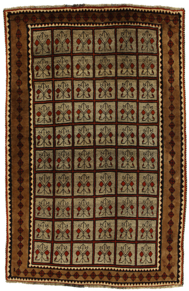 Gabbeh - Bakhtiari Персийски връзван килим 192x126