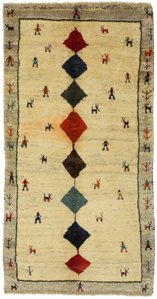 Gabbeh - Qashqai Персийски връзван килим 188x100