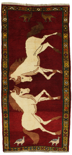 Gabbeh - Qashqai Персийски връзван килим 186x87