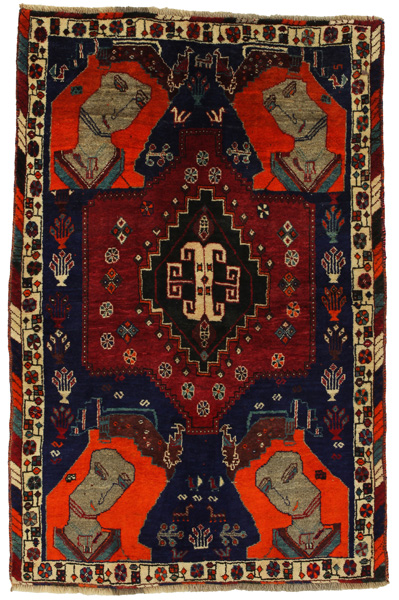 Gabbeh - Qashqai Персийски връзван килим 191x126