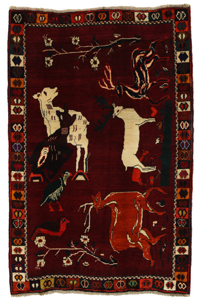Gabbeh - Qashqai Персийски връзван килим 195x124