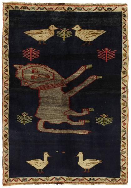 Gabbeh - Qashqai Персийски връзван килим 170x118