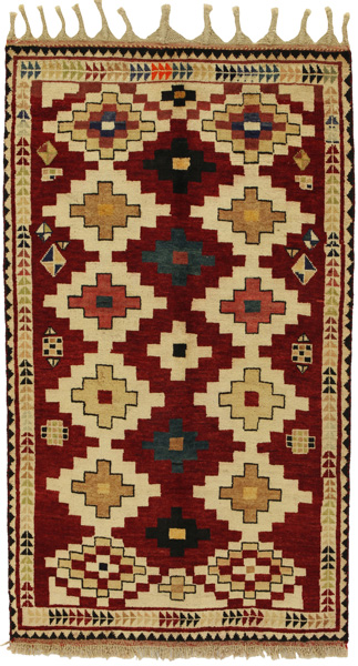 Gabbeh - Qashqai Персийски връзван килим 196x112