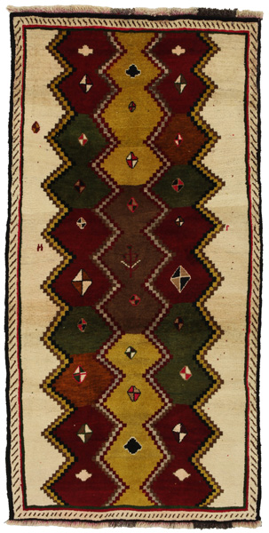Gabbeh - Qashqai Персийски връзван килим 200x100