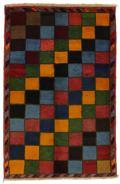 Gabbeh - Bakhtiari Персийски връзван килим 128x86