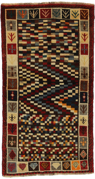 Gabbeh - Bakhtiari Персийски връзван килим 193x105