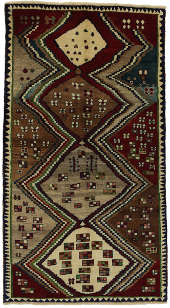 Gabbeh - Qashqai Персийски връзван килим 196x106