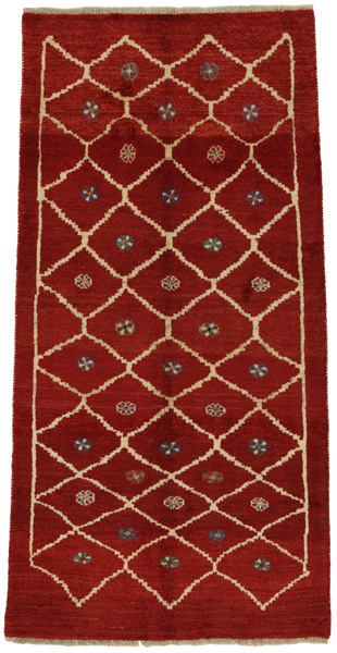 Gabbeh - Qashqai Персийски връзван килим 242x119