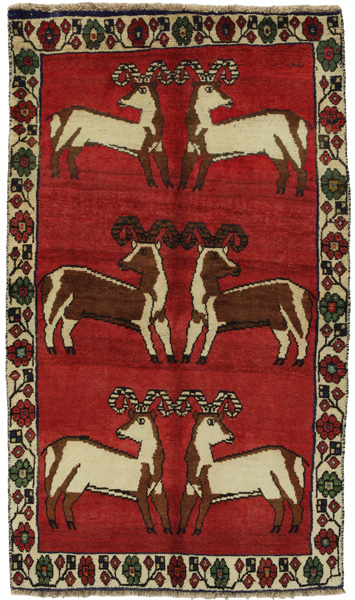 Gabbeh - Qashqai Персийски връзван килим 187x109