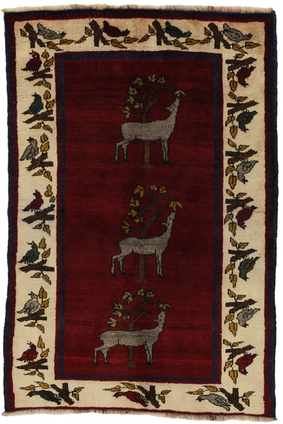 Gabbeh - Qashqai Персийски връзван килим 154x103