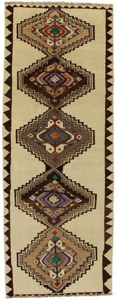 Gabbeh - Qashqai Персийски връзван килим 332x123