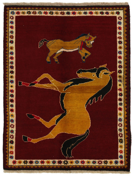 Gabbeh - Qashqai Персийски връзван килим 140x108