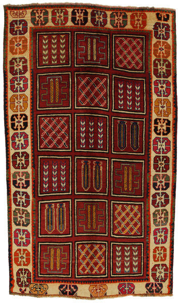 Gabbeh - Bakhtiari Персийски връзван килим 201x118