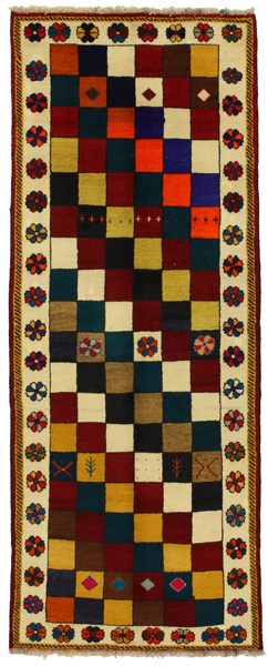 Gabbeh - Bakhtiari Персийски връзван килим 227x89
