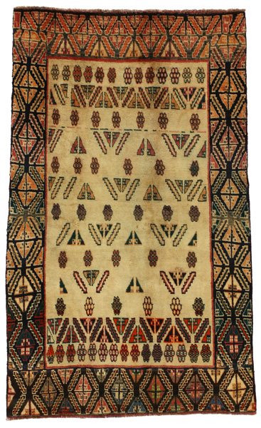 Gabbeh - Qashqai Персийски връзван килим 205x124