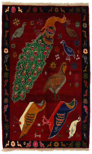 Gabbeh - Qashqai Персийски връзван килим 180x110