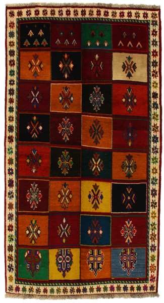 Gabbeh - Bakhtiari Персийски връзван килим 194x105