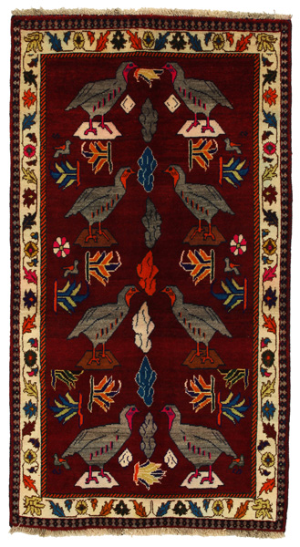 Gabbeh - Qashqai Персийски връзван килим 198x108