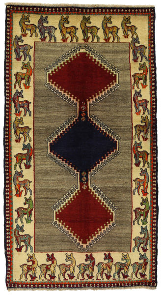 Gabbeh - Qashqai Персийски връзван килим 206x111