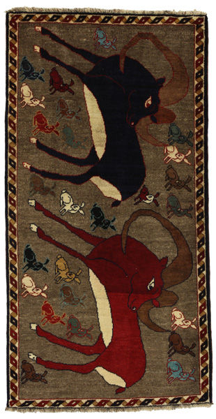 Gabbeh - Qashqai Персийски връзван килим 201x105