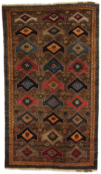 Gabbeh - Bakhtiari Персийски връзван килим 214x124
