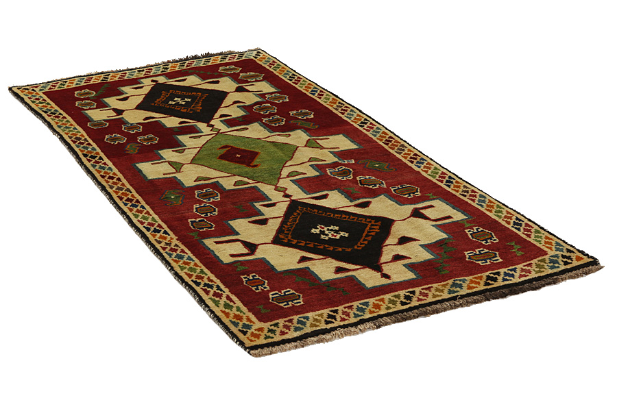 Gabbeh - Qashqai Персийски връзван килим 249x118 - Снимка 1