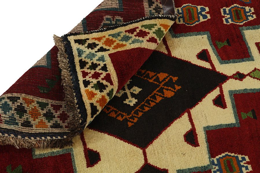 Gabbeh - Qashqai Персийски връзван килим 249x118 - Снимка 4