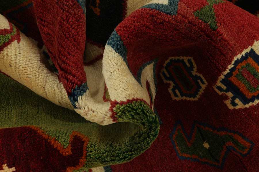 Gabbeh - Qashqai Персийски връзван килим 249x118 - Снимка 6