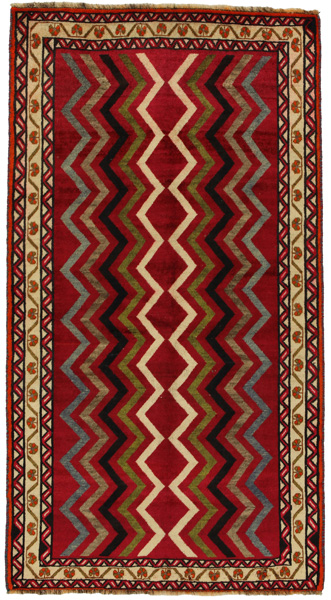 Gabbeh - Qashqai Персийски връзван килим 206x112
