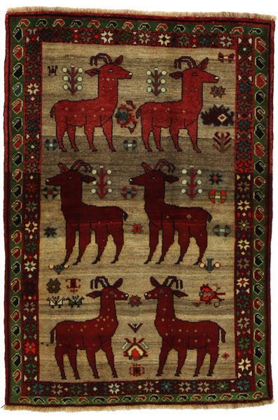 Gabbeh - Qashqai Персийски връзван килим 185x127