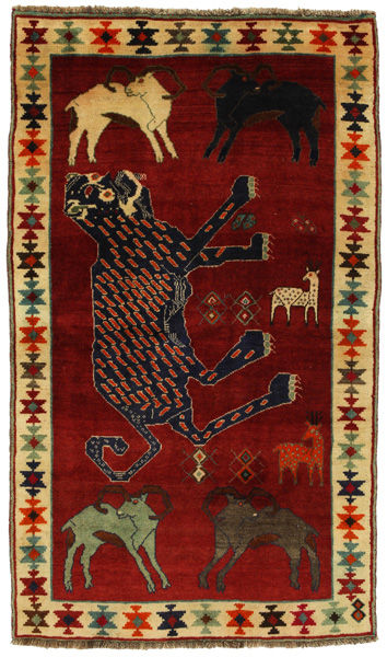 Gabbeh - Qashqai Персийски връзван килим 206x121