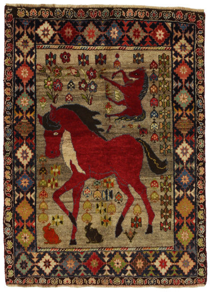 Gabbeh - Qashqai Персийски връзван килим 140x102