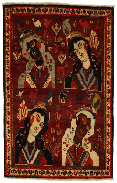 Gabbeh - Qashqai Персийски връзван килим 146x94