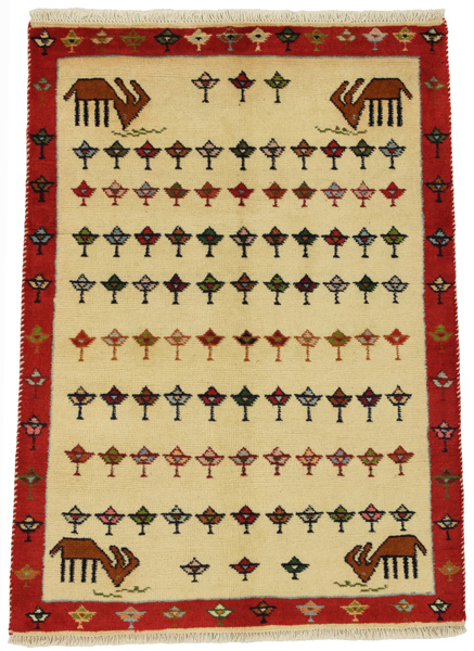 Gabbeh - Qashqai Персийски връзван килим 136x98
