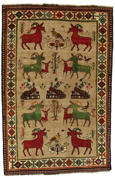 Gabbeh - Qashqai Персийски връзван килим 226x149