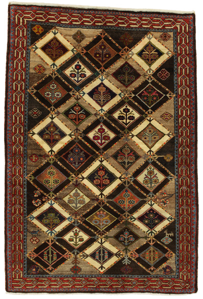 Gabbeh - Bakhtiari Персийски връзван килим 191x127