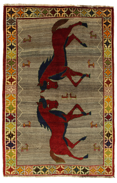Gabbeh - Qashqai Персийски връзван килим 203x131