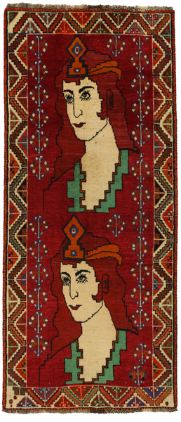 Gabbeh - Qashqai Персийски връзван килим 198x84