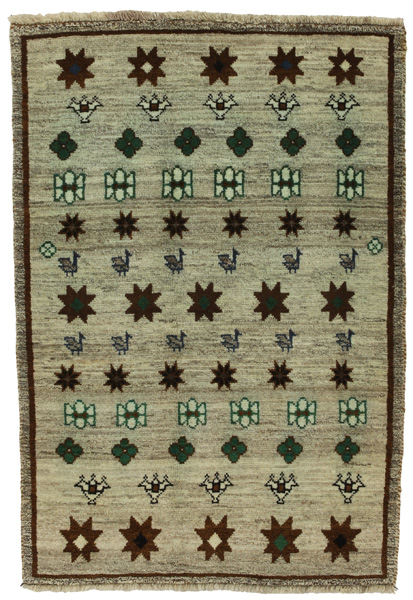 Gabbeh - Qashqai Персийски връзван килим 145x97