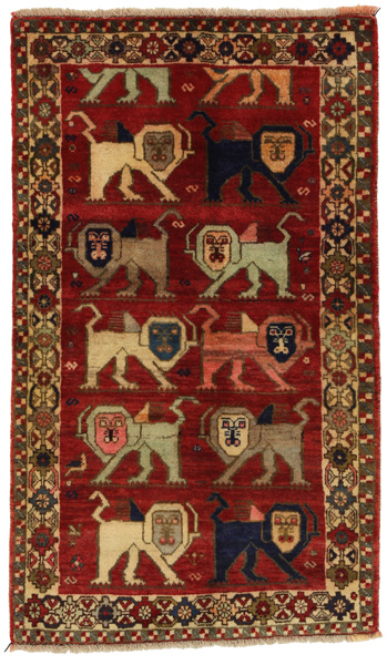 Gabbeh - Qashqai Персийски връзван килим 161x93
