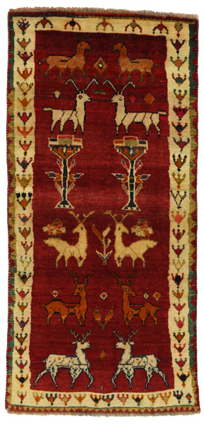 Gabbeh - Qashqai Персийски връзван килим 190x90