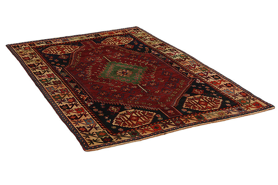 Qashqai - Shiraz Персийски връзван килим 252x157 - Снимка 1