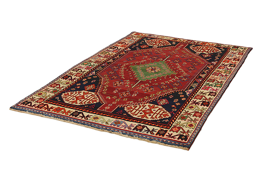 Qashqai - Shiraz Персийски връзван килим 252x157 - Снимка 2