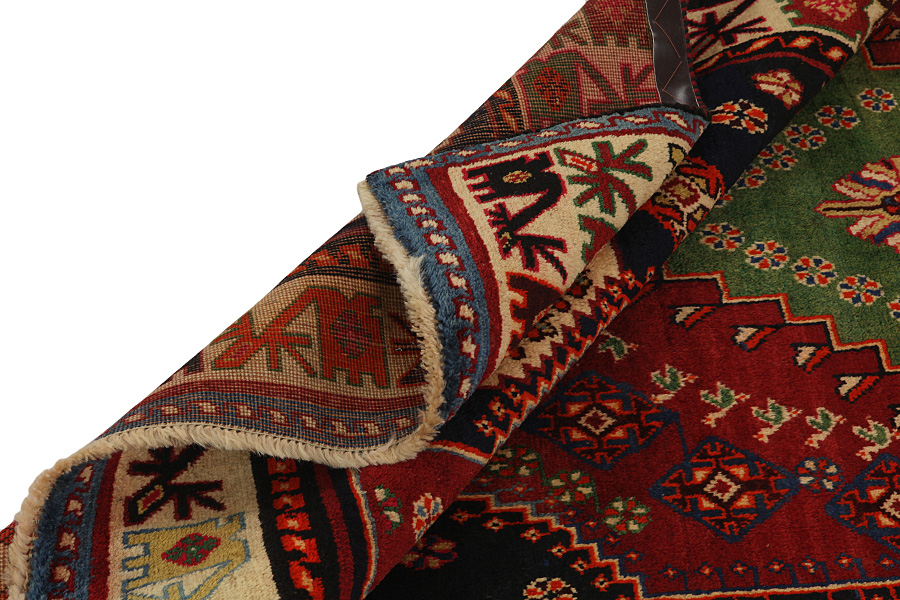 Qashqai - Shiraz Персийски връзван килим 252x157 - Снимка 4